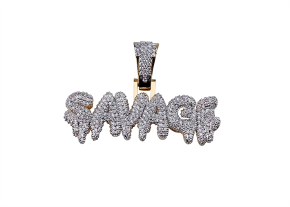 Hip Hop Iced Out Savage Pendant